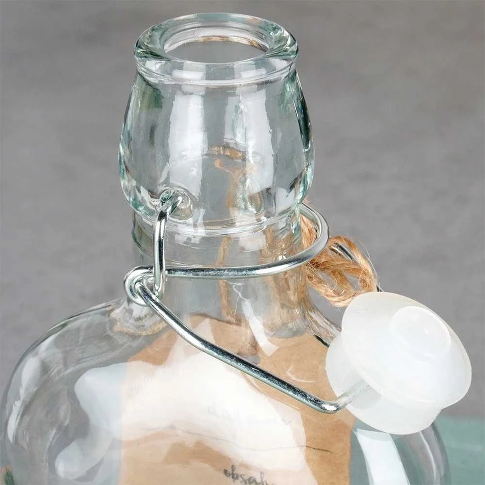 Orion Stiklinis Butelis 180 ml su Kamščiu - Sandarus ir Dekoratyvus