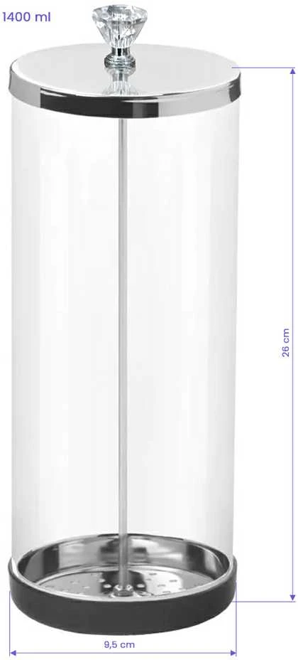 Activeshop Stiklinis indas įrankių dezinfekcijai, 1400ml