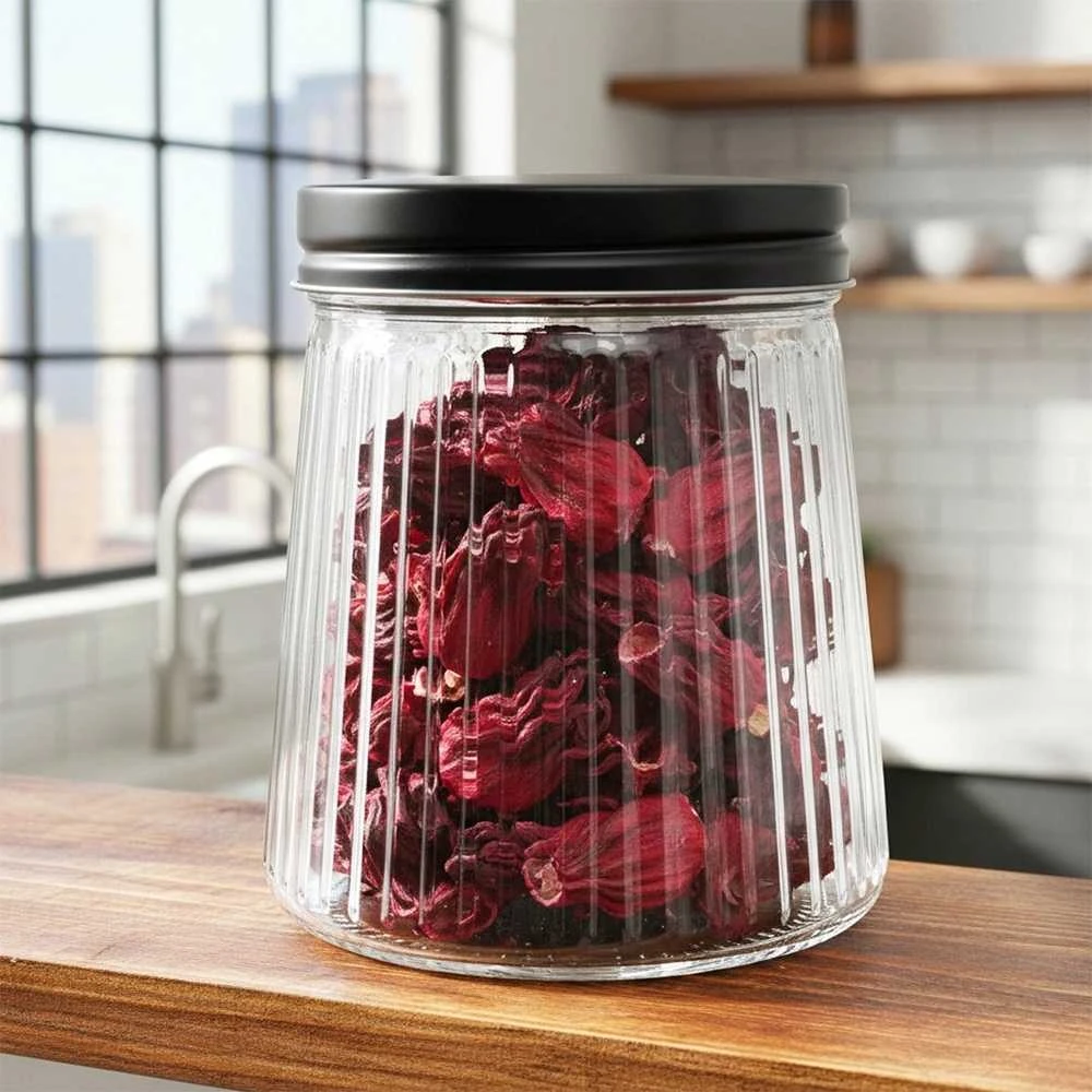 Orion Stiklinis maisto produktų indas su metaliniu dangteliu 700 ml
