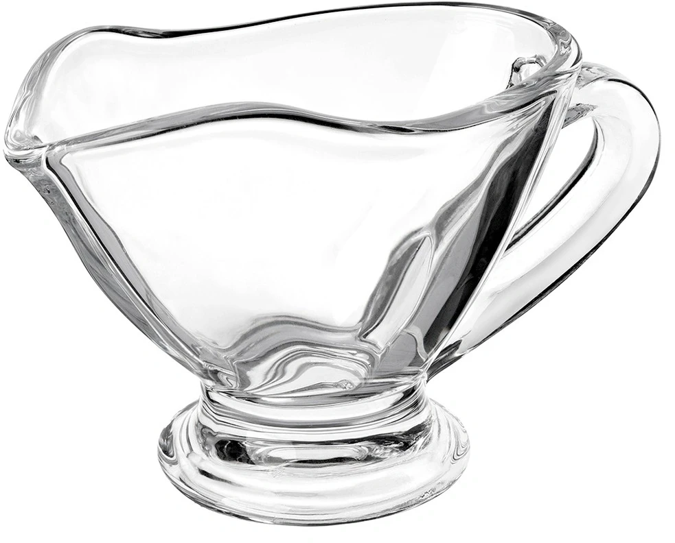 Stiklinis padažinis su rankenėle, skaidrus, 10 × 5 × 6 cm, 50 ml