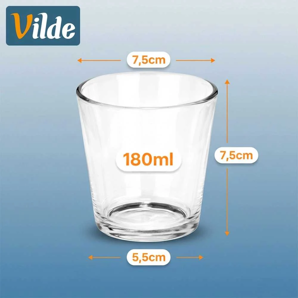 Stiklinių desertinių indelių rinkinys Vilde, 180 ml, 6 vnt.