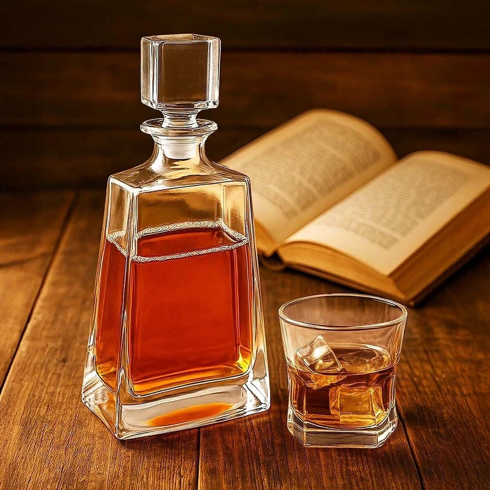 Stiklinių rinkinys, 750 ml + 2 × 300 ml, skaidrus, 14 × 8,5 × 26,5 cm / 9 × 9 × 9,5 cm, 3 dalių
