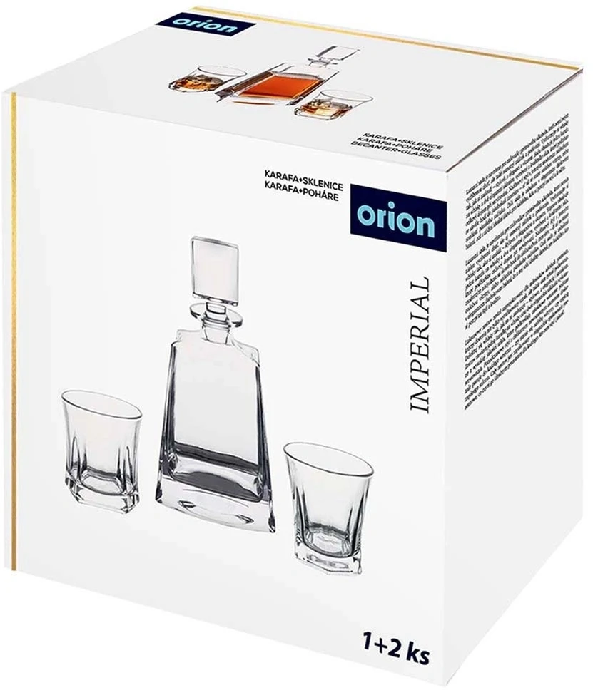 Stiklinių rinkinys, 750 ml + 2 × 300 ml, skaidrus, 14 × 8,5 × 26,5 cm / 9 × 9 × 9,5 cm, 3 dalių