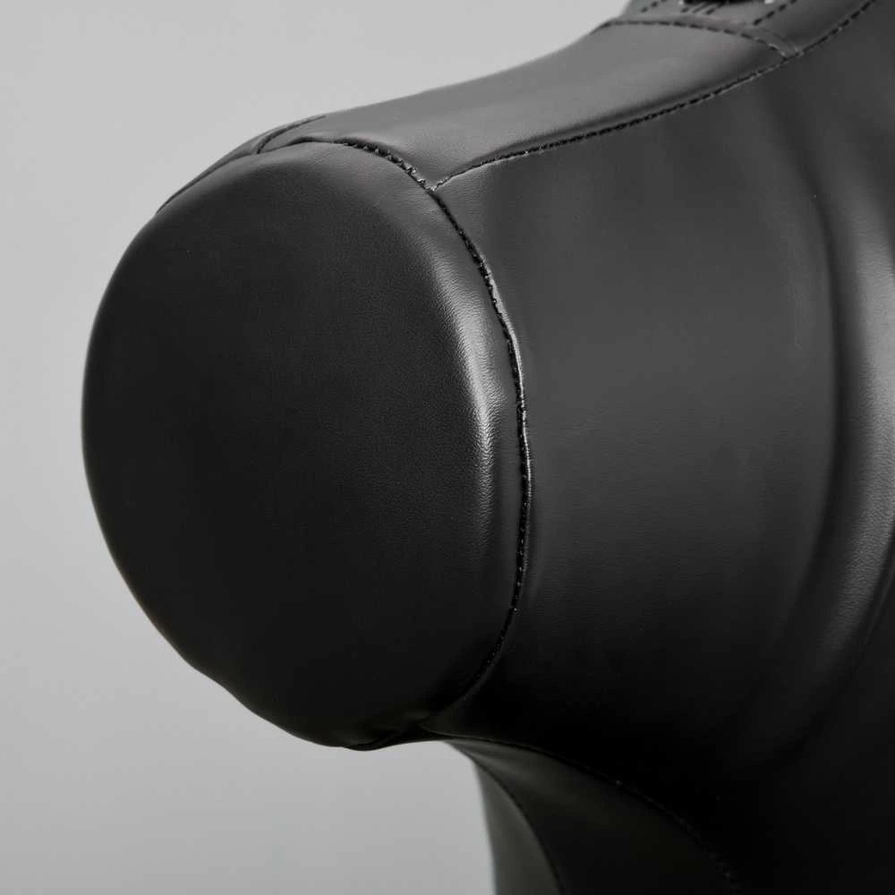 HOMCOM pastatomas bokso maišas, 180 cm, suaugusiems, bokso manekenas, bokso stulpas, humanoidinio dizaino, tvirtas bokso maišas profesionalams ir pradedantiesiems, juodas