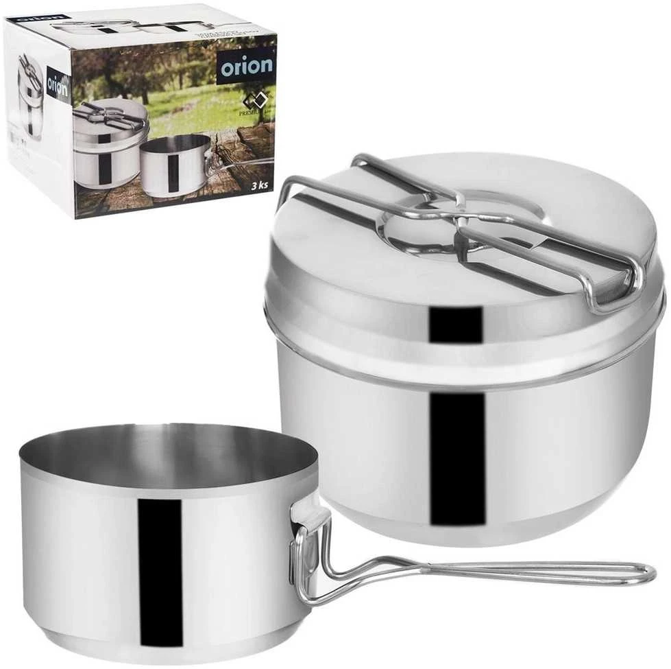 Orion stovyklavimo puodų rinkinys 3 vnt. 1,5 l ir 900 ml