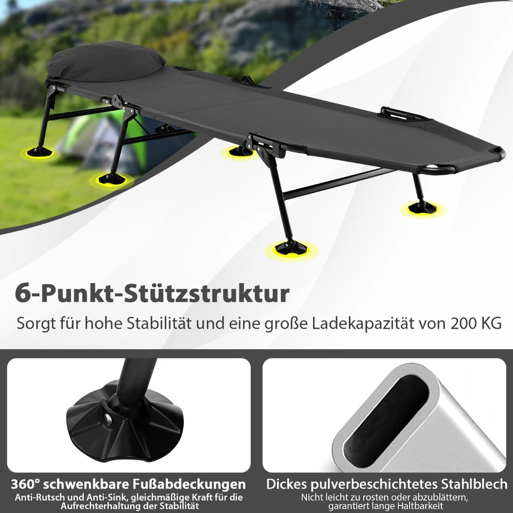 Stovyklavimo lova 194 x 64 x 29 cm