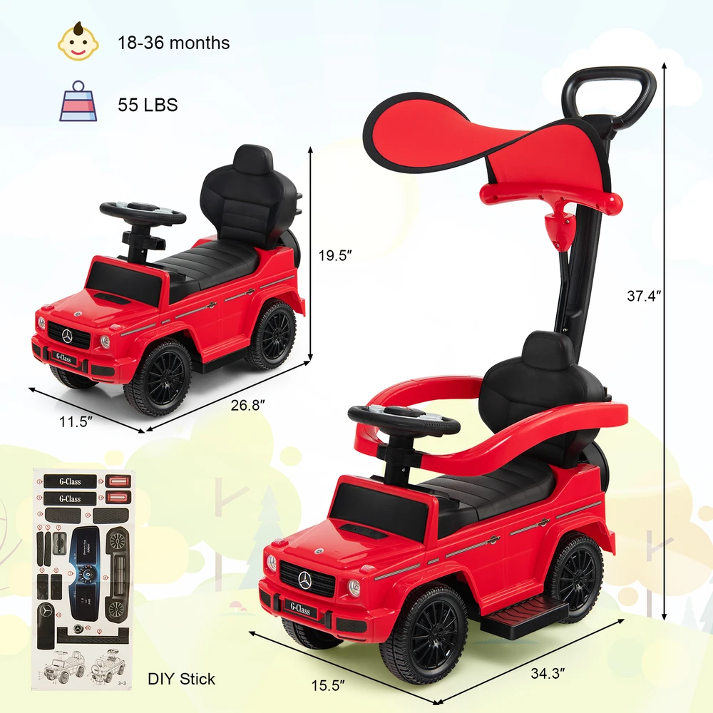 Stumdomas automobilis raudonas
