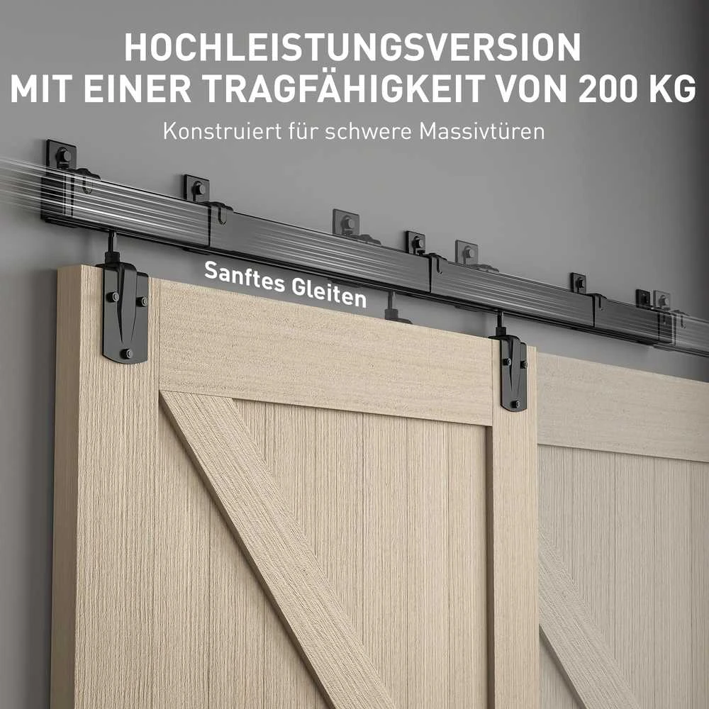 Stumdomų durų apkaustų komplektas 183 cm
