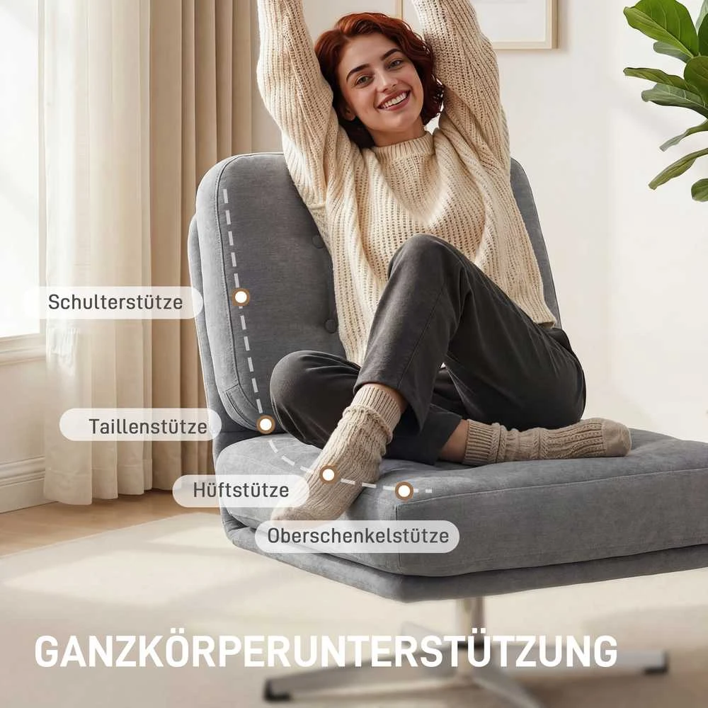Sukamasis krėslas šviesiai pilkas