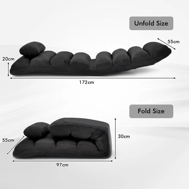Sulankstoma grindų sofa 172 x 55 x 20 cm