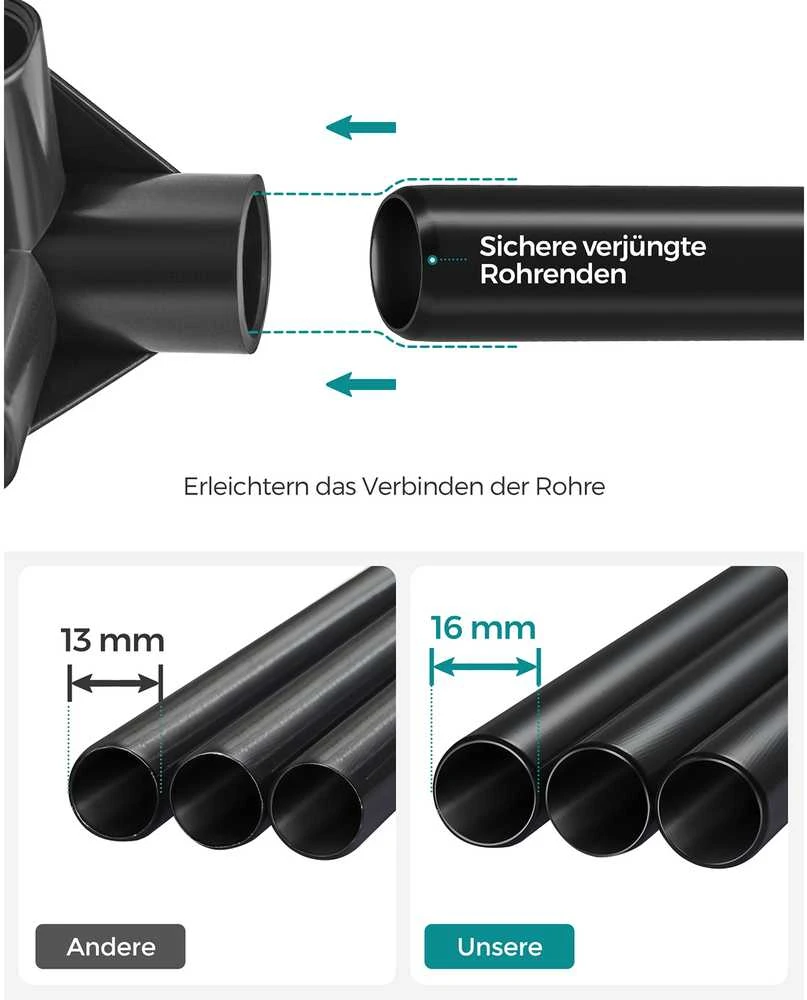 Songmics Sulankstoma spinta su drabužių turėklu