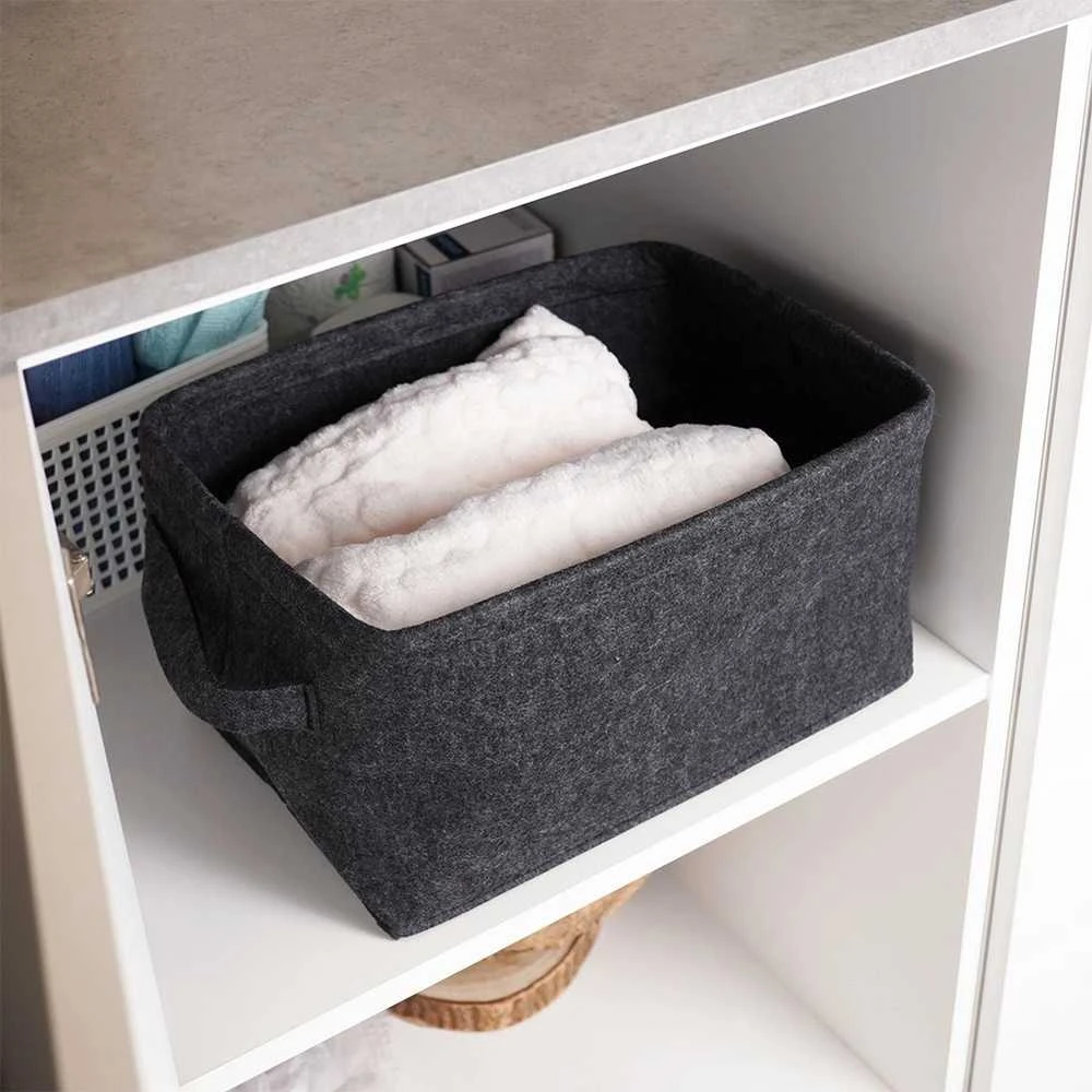 Storage Solutions Home Styling Collection Audinių laikymo krepšys 36x27x20 cm Juodas