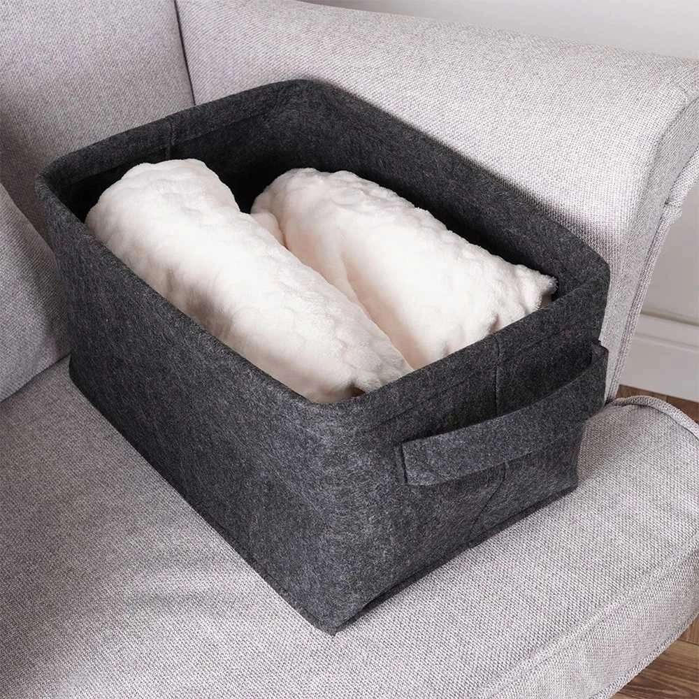 Storage Solutions Home Styling Collection Audinių laikymo krepšys 36x27x20 cm Juodas