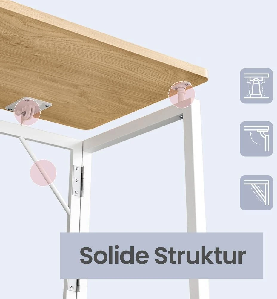 Songmics Sulankstomas kompiuterinis stalas 100 x 50 x 74 cm