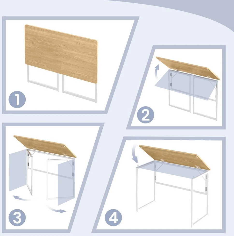 Songmics Sulankstomas kompiuterinis stalas 100 x 50 x 74 cm