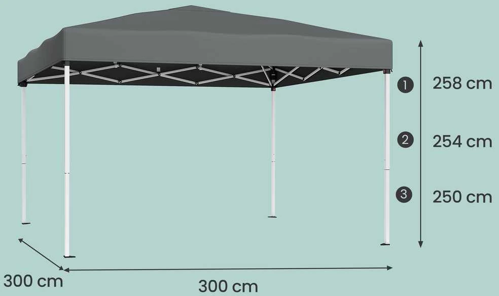 Songmics Sulankstomas paviljonas 3 x 3 m