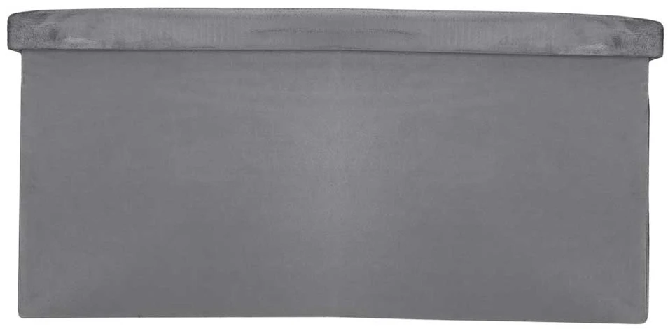 Sulankstomas pufas su daiktadėže, pilkas, 77 × 38 × 37 cm