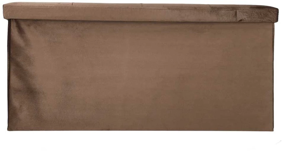 Sulankstomas pufas su daiktadėže, rudas, 77 × 38 × 37 cm