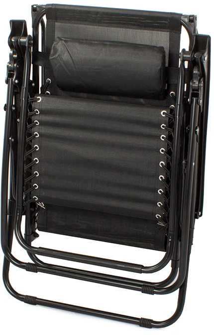 Verk Group Sulankstomas sodo gultas su stogeliu ir staliuku, 140 kg, juodas