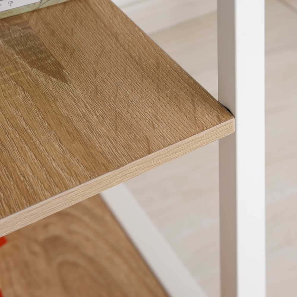 "HOMCOM" sulankstomas stalas Mobilus stalas ant ratukų, šoninis stalas, MDF, natūralus, 107x55x76cm