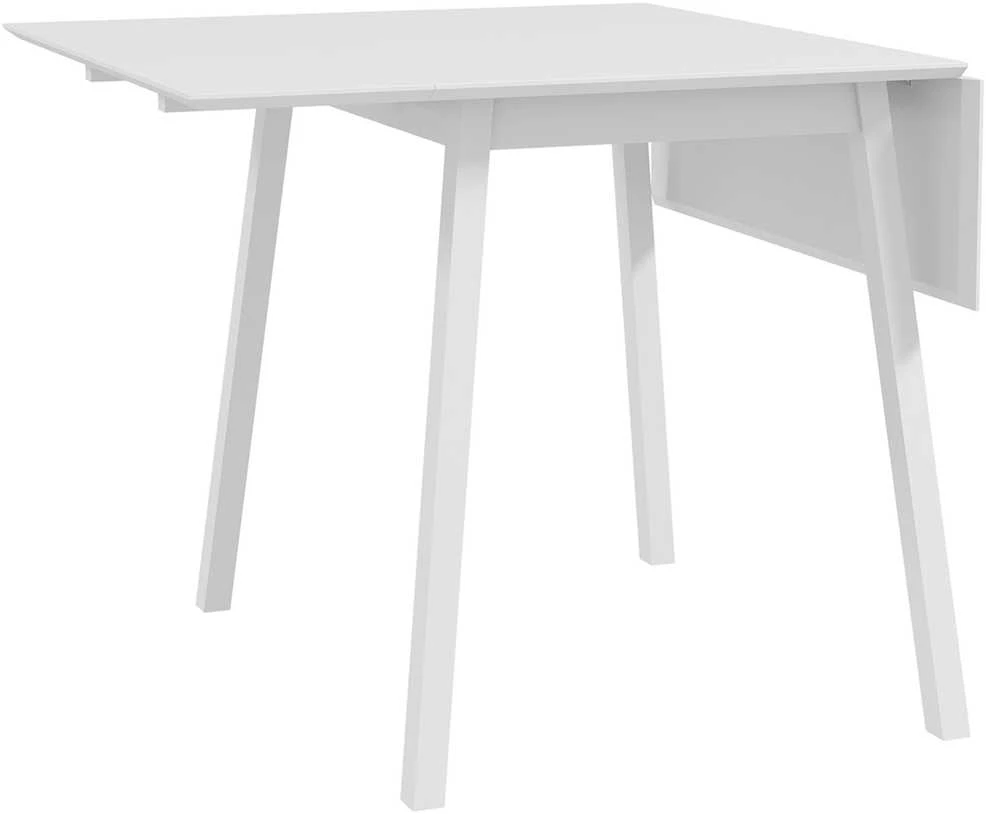 HOMCOM sulankstomas valgomojo stalas, virtuvinis stalas 2-4 asmenims, sulankstomas stalas, medinis valgomojo stalas, mažoms erdvėms, 110 x 86 x 75 cm, baltas