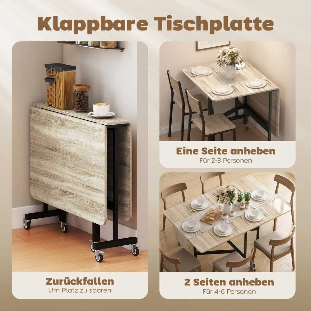 Sulankstomas stalas 120 x 80 x 73 cm