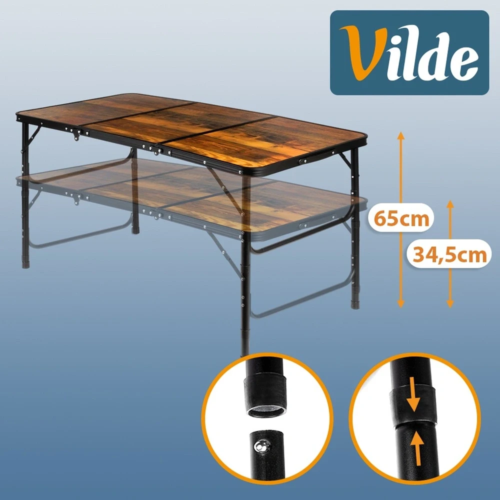 Sulankstomas stalas 120x60x37/66 cm