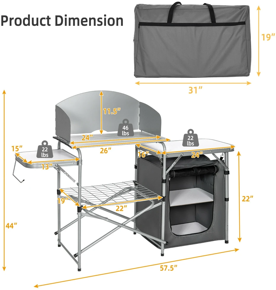 Sulankstomas stalas 146 x 46 x 112 cm