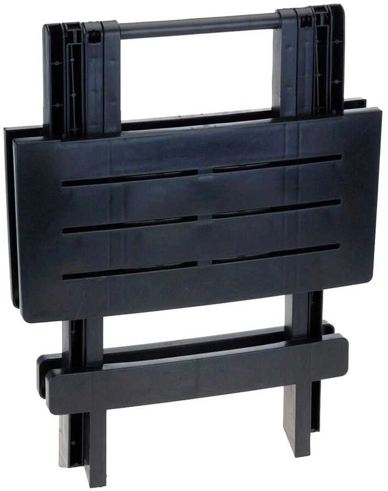 ProGarden Lauko stalas sulankstomas juoda 44x44x50 cm