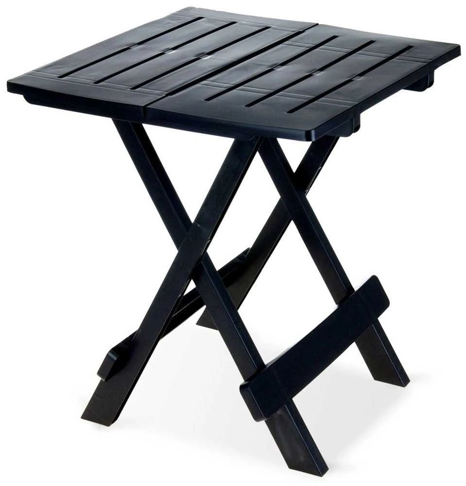 ProGarden Lauko stalas sulankstomas juoda 44x44x50 cm