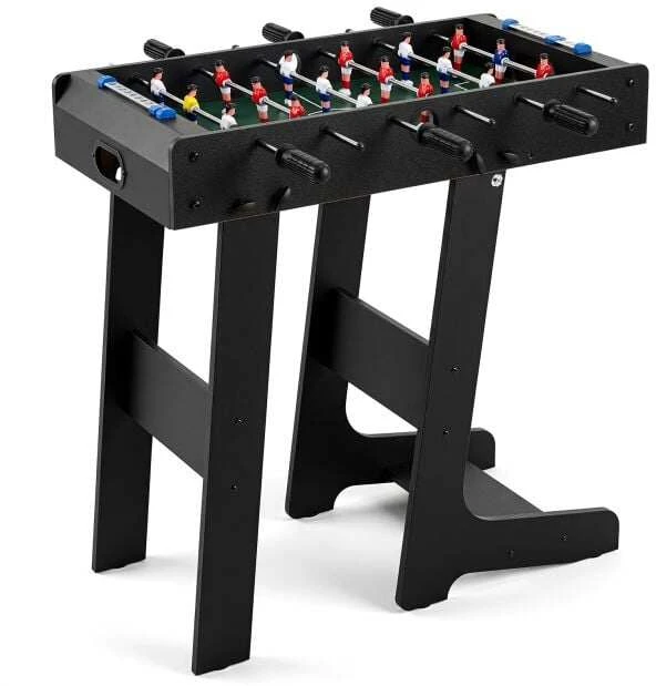 Sulankstomas stalo futbolo stalas su rezultatų skaitikliu, juodas, 69 x 60 x 71 cm