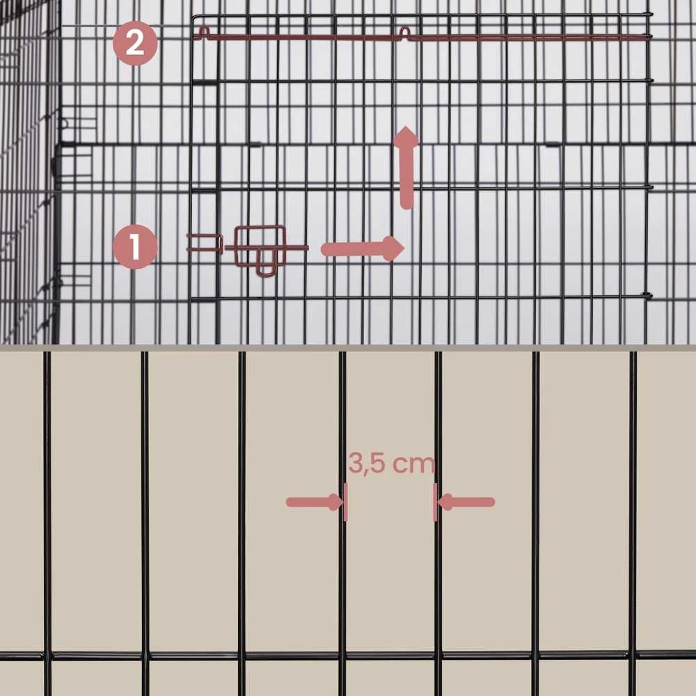Songmics Šuns narvas 120 x 72,5 x 109 cm