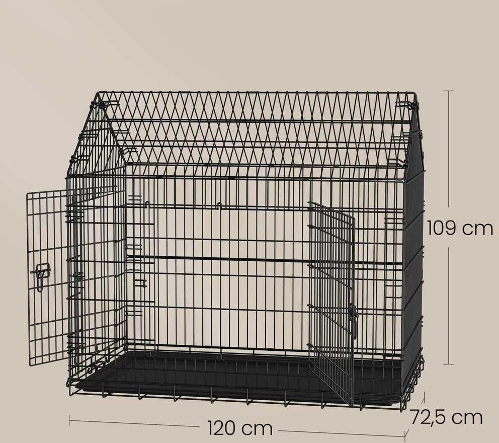 Songmics Šuns narvas 120 x 72,5 x 109 cm