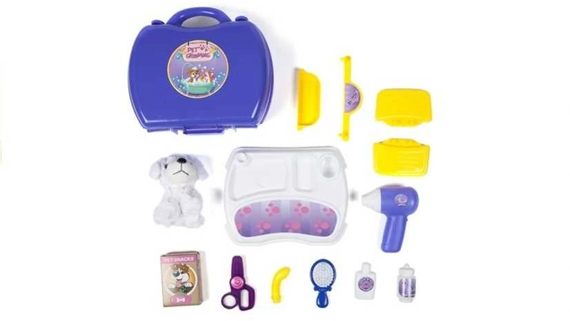 Lean Toys Šuns Stilisto Žaidimų Rinkinys su Lagaminu