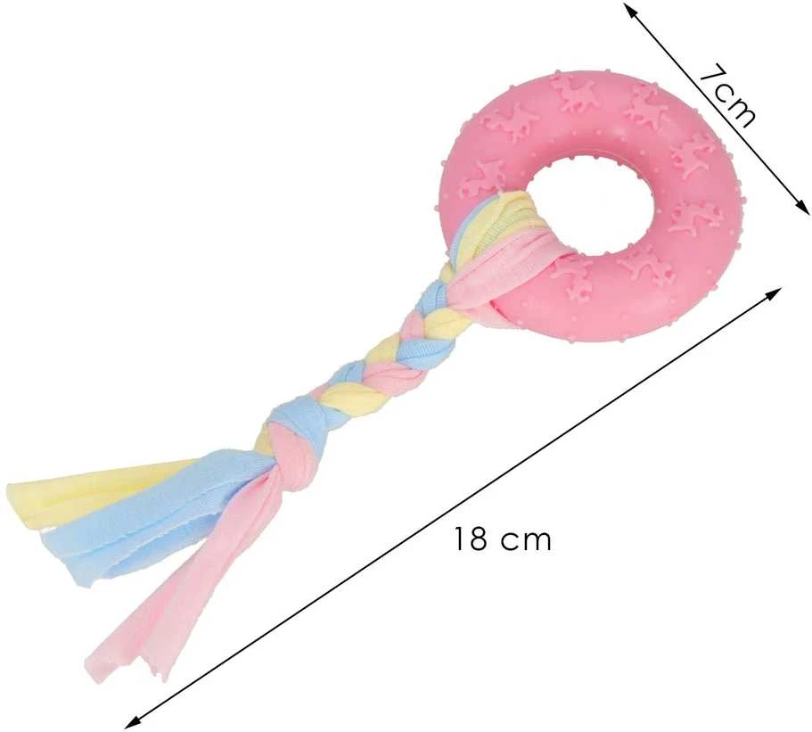 Šuns žaislas Springos PA1065, rožinis, 21 cm