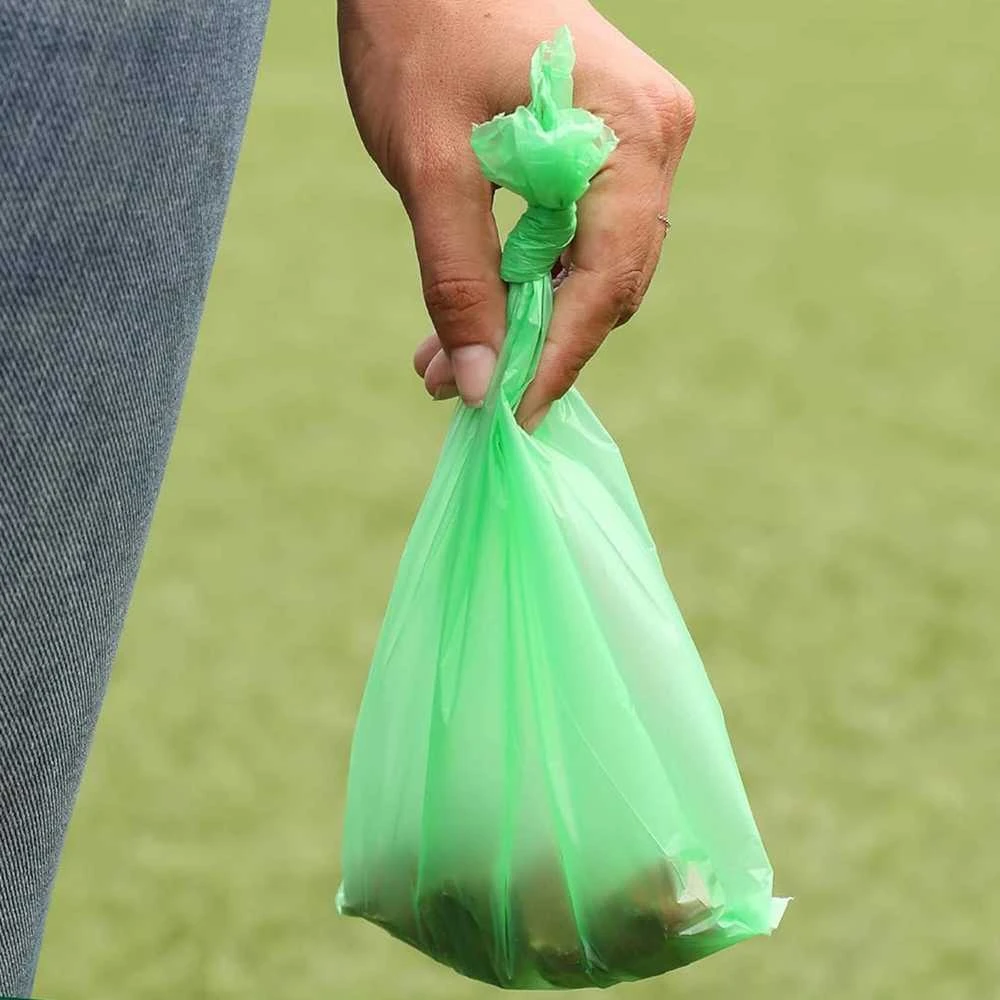 Šunų ekskrementų maišeliai Springos su kaulo formos dėklu, 432 vnt., žali