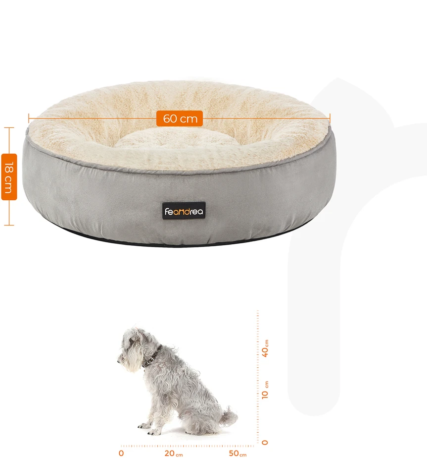 Songmics Feandrea Šunų gultas Ø 60 cm donuto formos