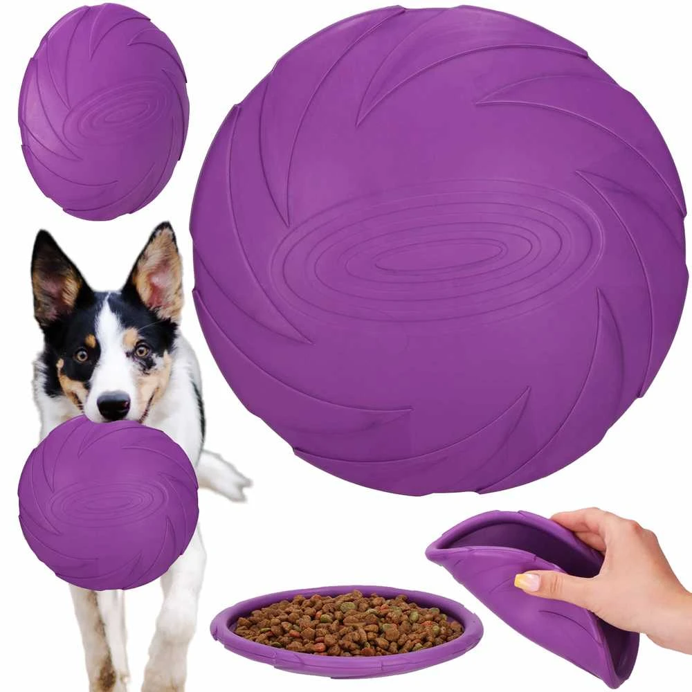Šunų skraidanti lėkštė-dubenėlis Springos, 18 cm, violetinė