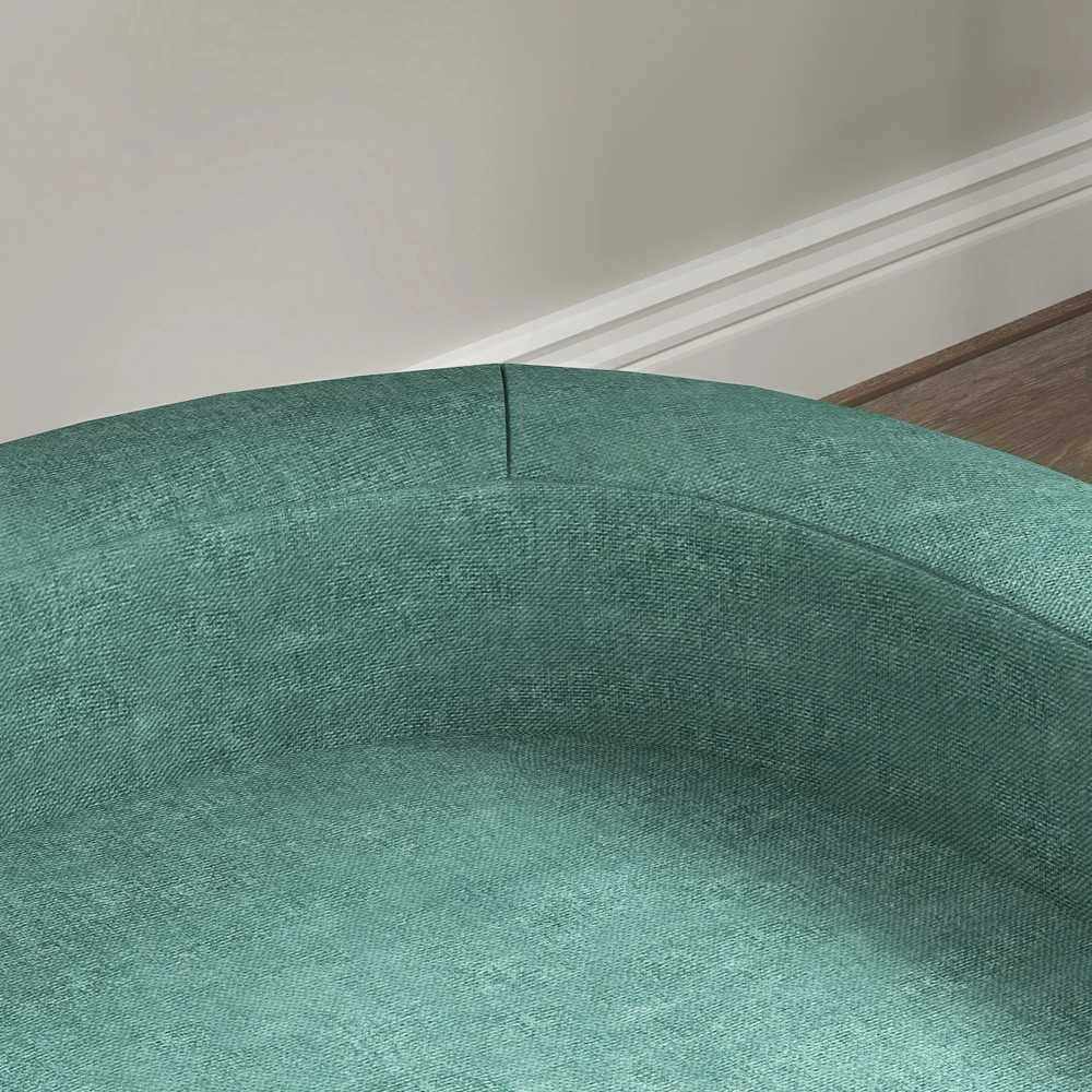 PawHut šunų sofa, patogi sofa augintiniams su pagalve, ideali dideliems šunims, pakeltas dizainas, medinės kojelės, žalia, 98x67x25 cm