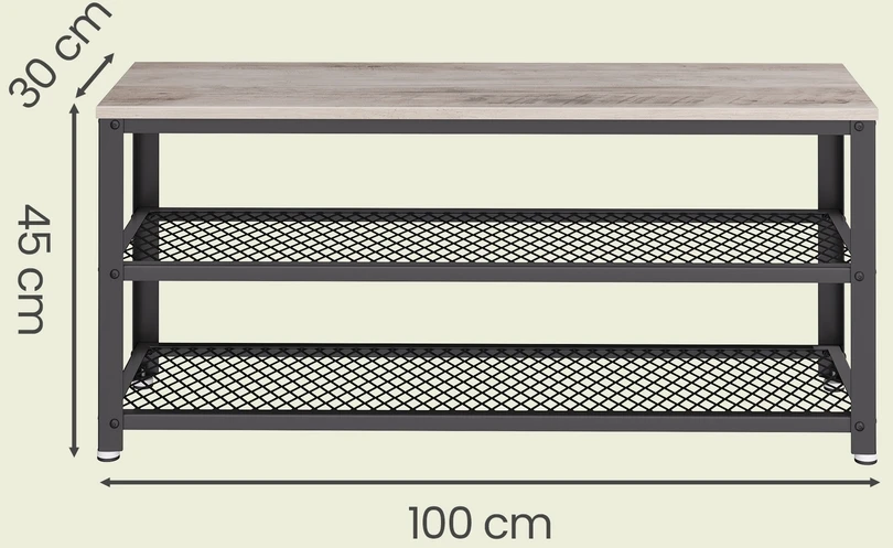 Songmics Suoliukas 30 x 100 x 45 cm