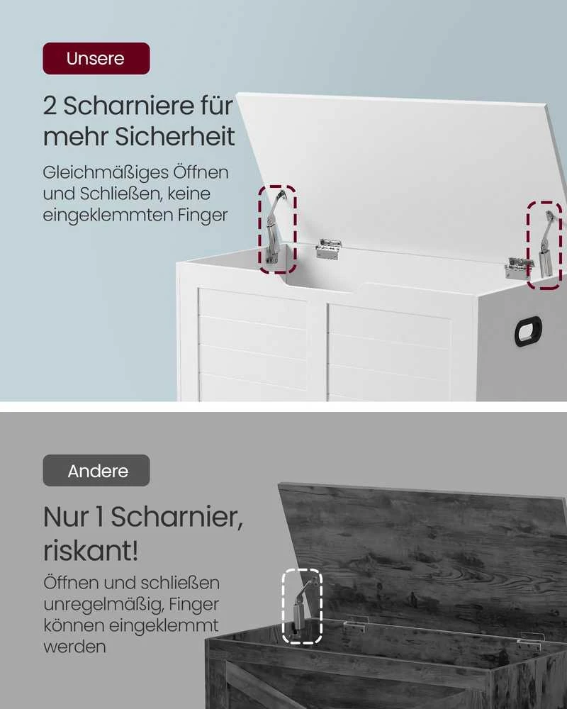 Vasagle Sitzbank mit Stauraum Vintage-Stil vintagebraun