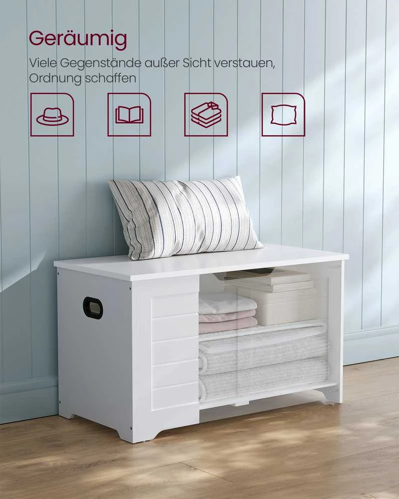 Vasagle Sitzbank mit Stauraum Vintage-Stil vintagebraun