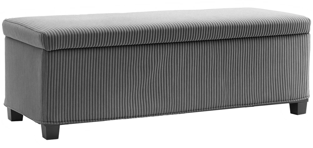 Suoliukas-daiktadėžė, 84 l, pilkas, 112 × 42 × 40 cm