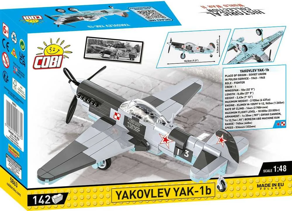 Surenkamas modelis Yakovlev YAK-1B Cobi, 5863, 142 d.