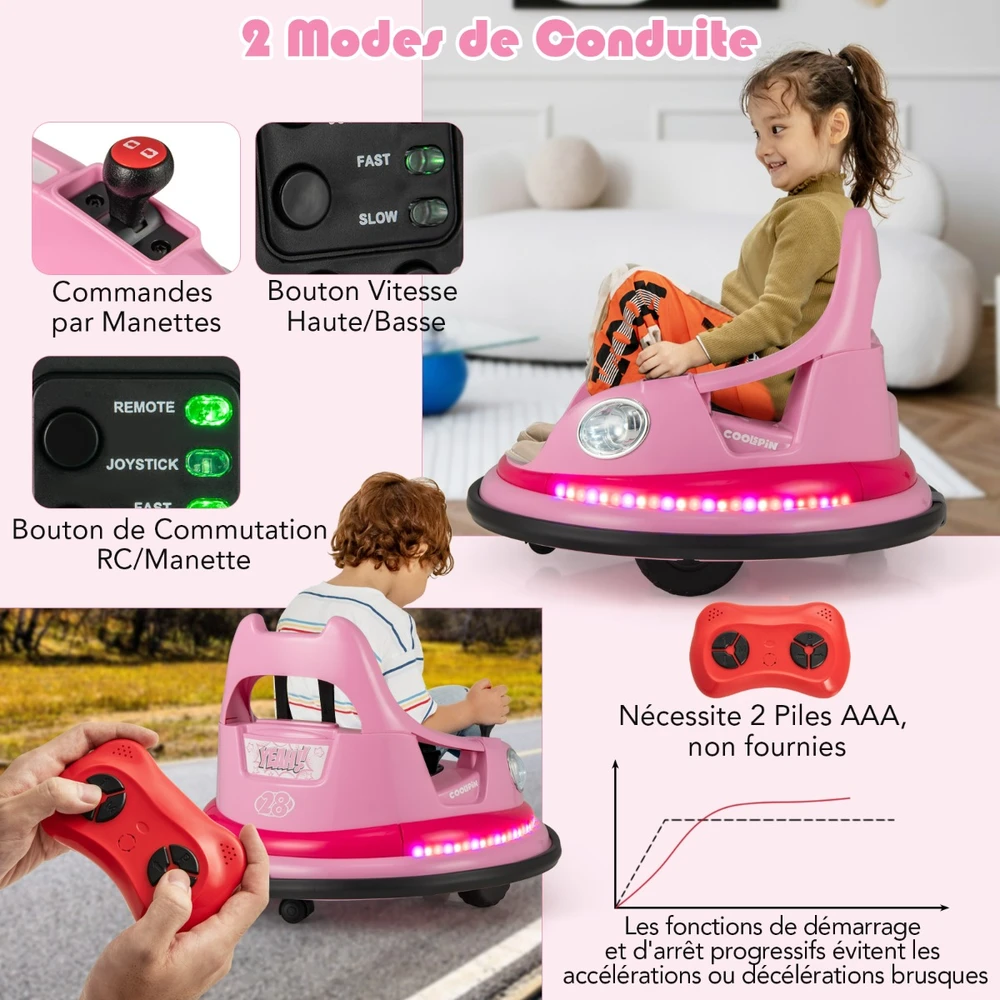 Susidūrimo automobilis rožinis