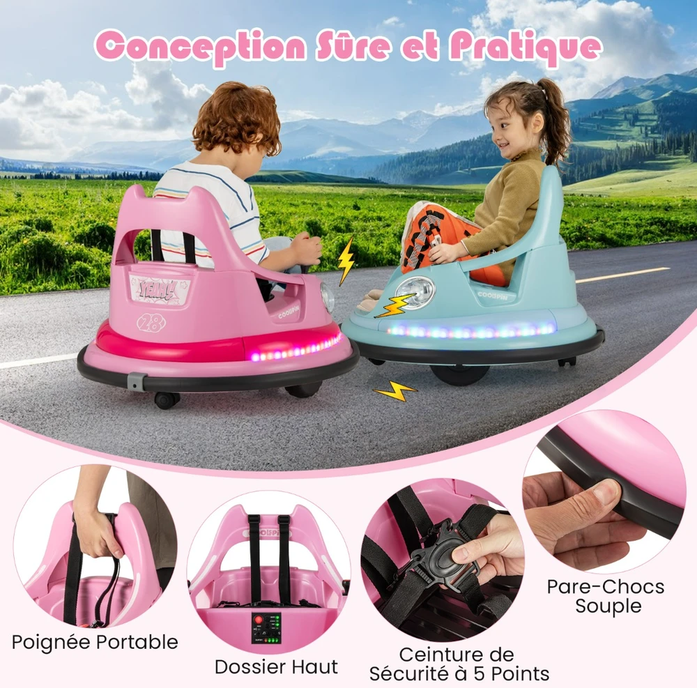 Susidūrimo automobilis rožinis