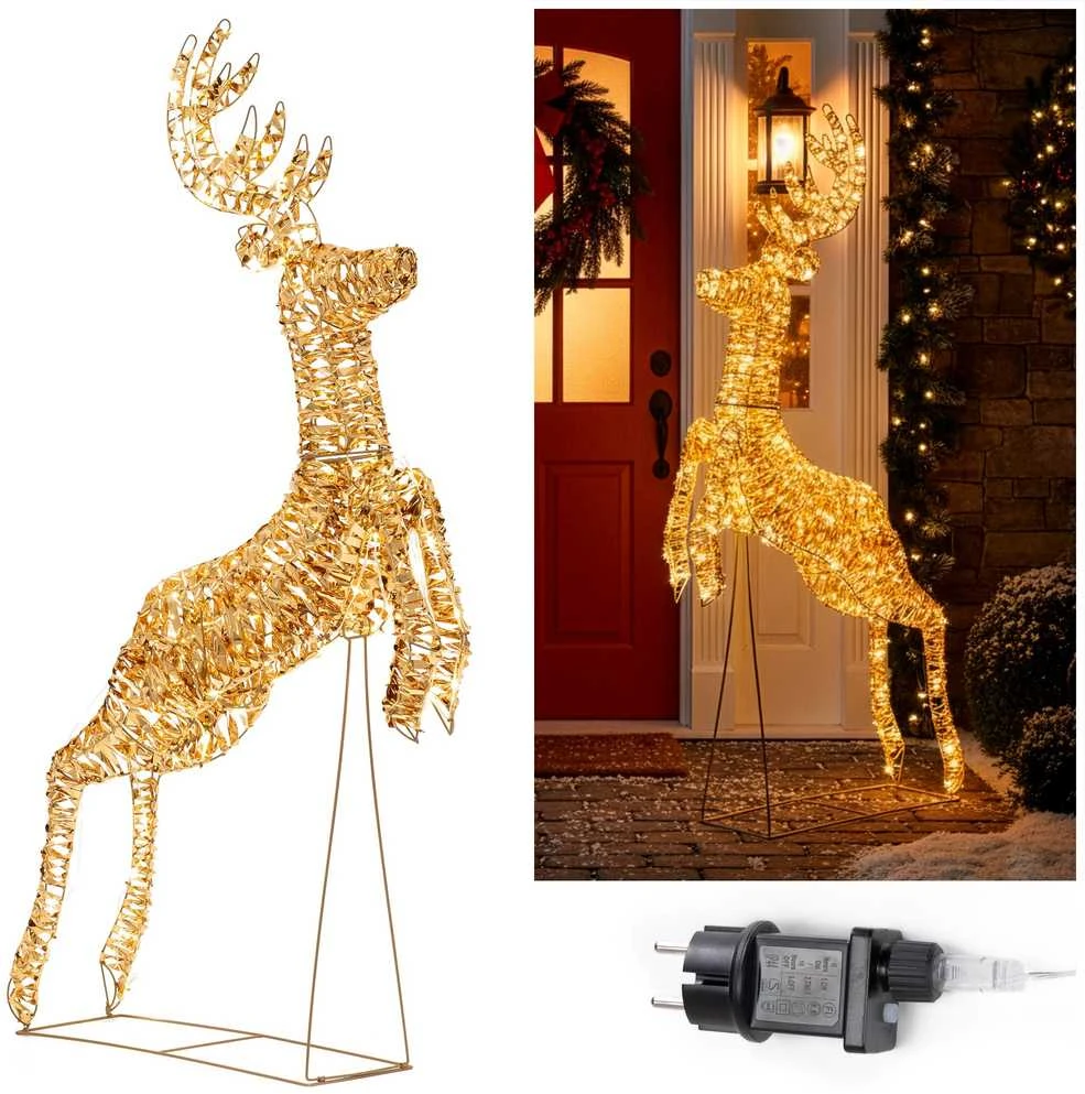 Springos Šventinė LED dekoracija elnias CL1243 su 120 LED