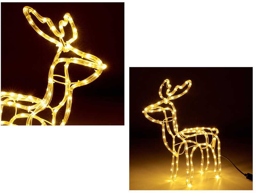 Šviečiantis elnias su judančia galva 216 LED 80x93x41 cm