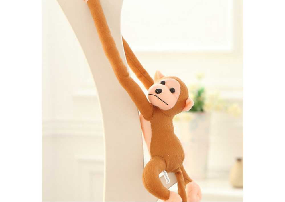 Lean Toys Pliušinis Beždžionėlės Žaislas su Garsu, 80 cm