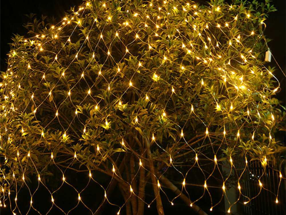Šviesos užuolaida 100 LED, šiltai balta, 1x2 m